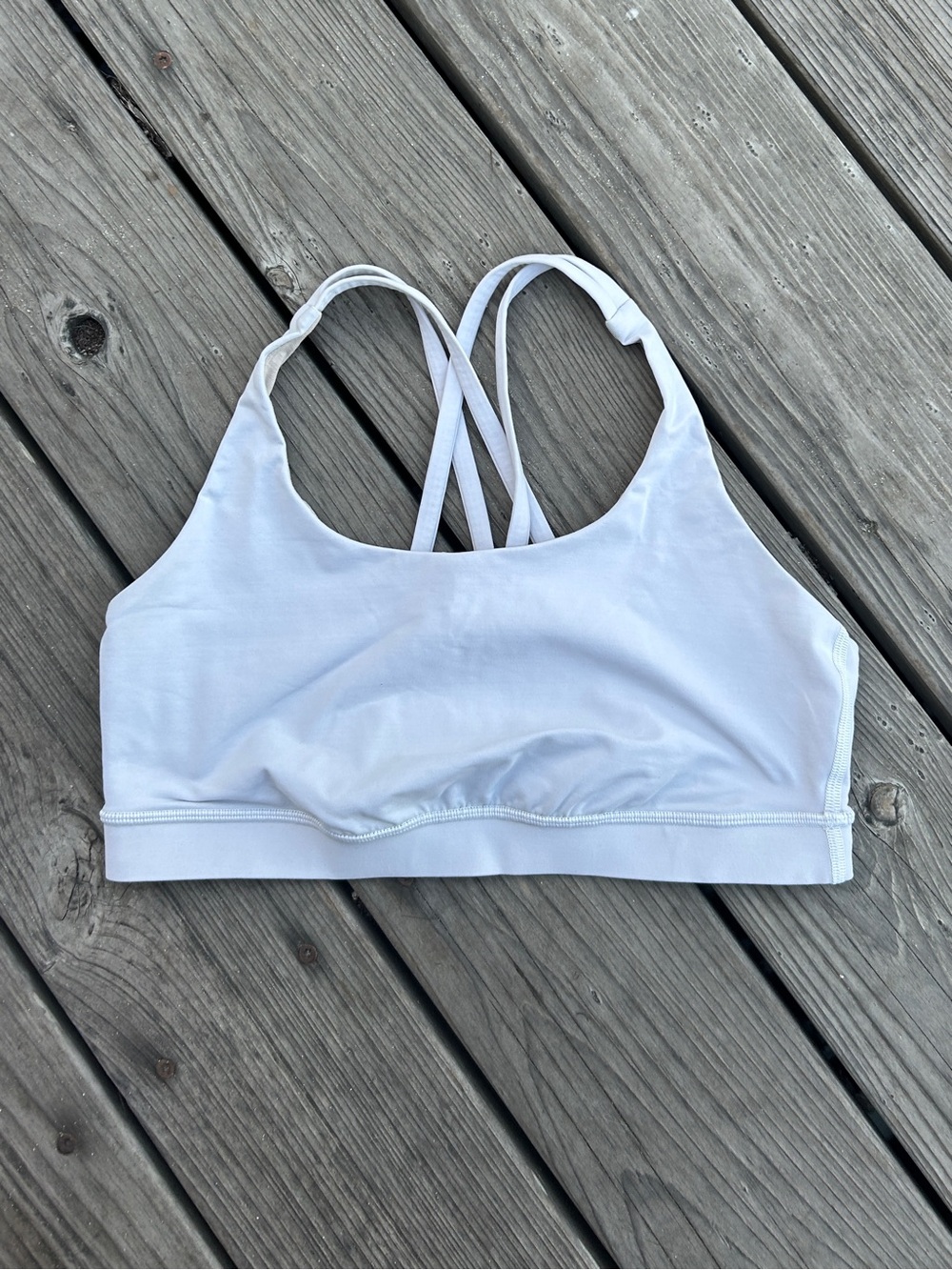 Lululemon Energy Sports Bra 10 White Medium Support